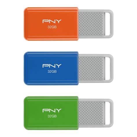 usb20fd|PNY USB 2.0 Flash Drives, 32GB, Assorted Colors, Pack Of 3 .